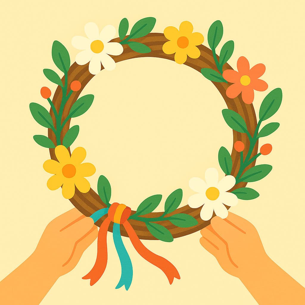 Faire éclore une couronne de printemps