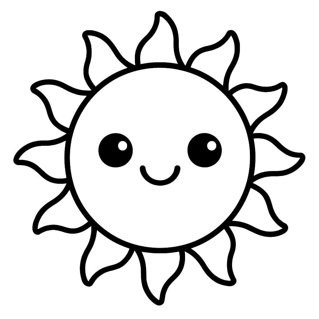 Mon premier soleil à colorier