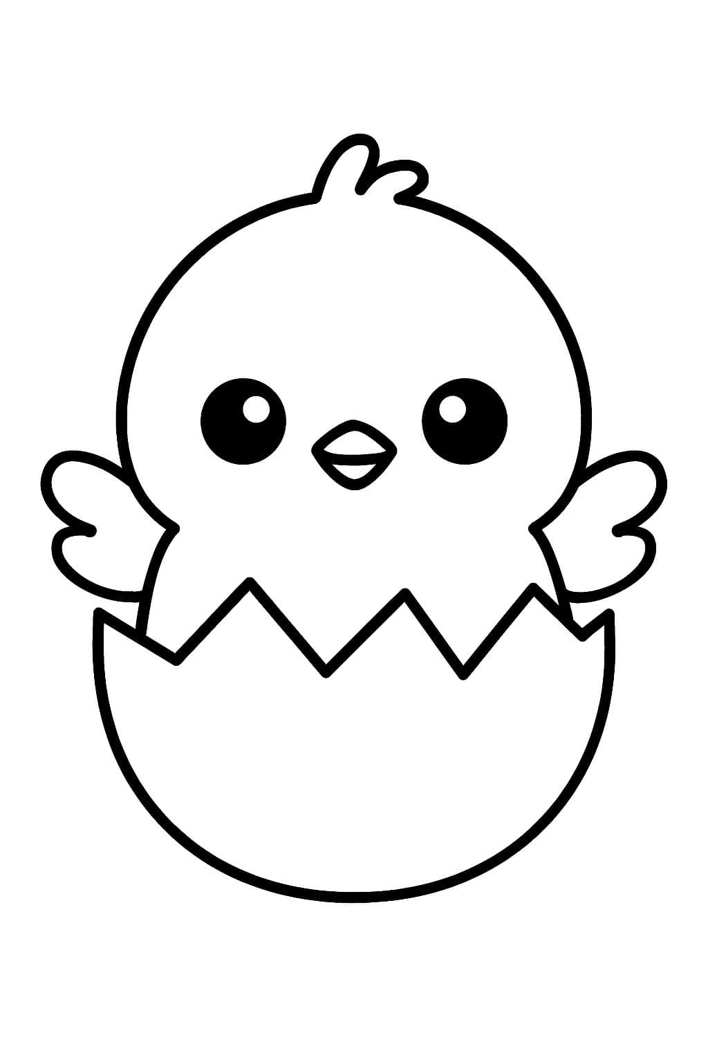 Mon premier poussin à colorier