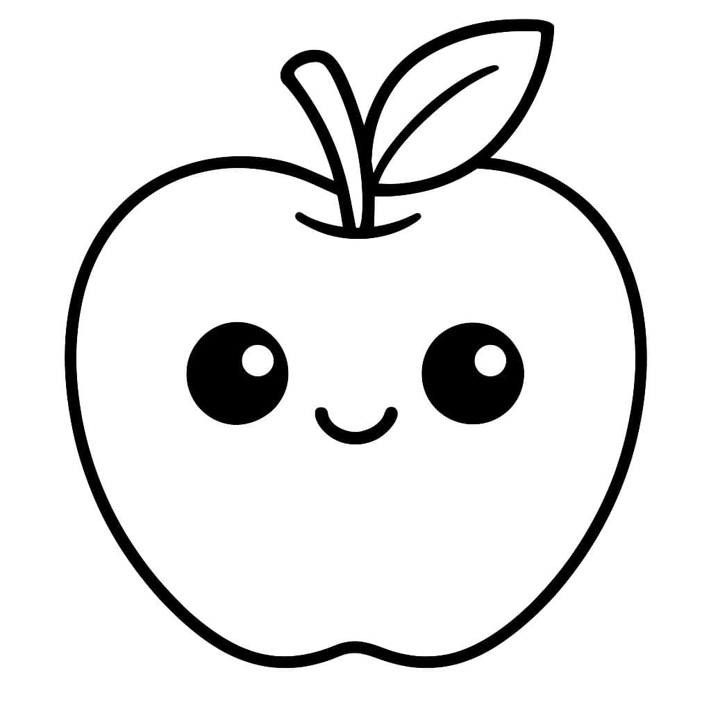 Ma première pomme à colorier