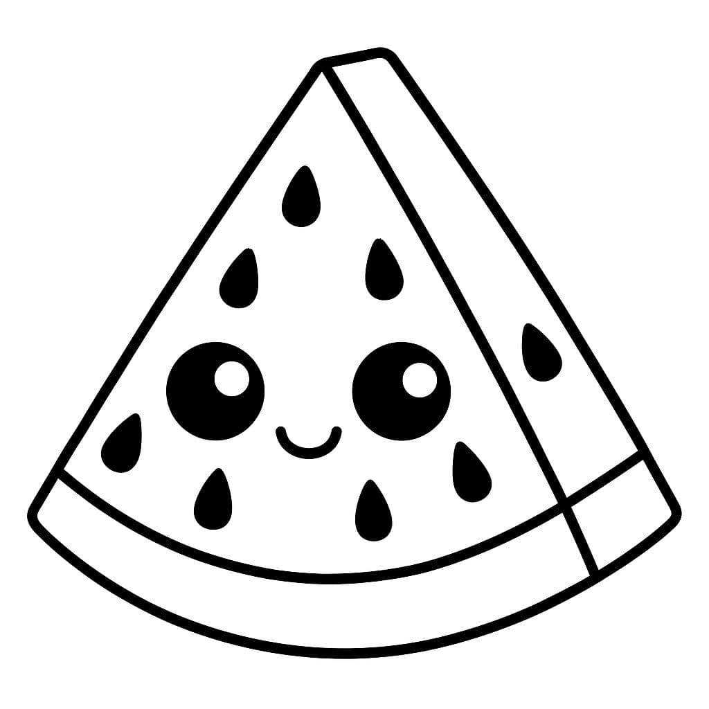 Ma première pastèque à colorier