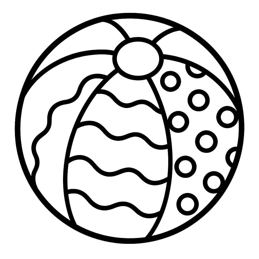 Ballon de plage à gros segments