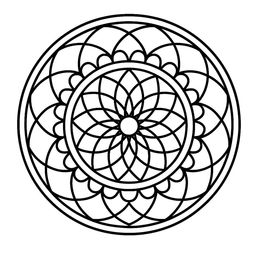 Mandala géométrique floral