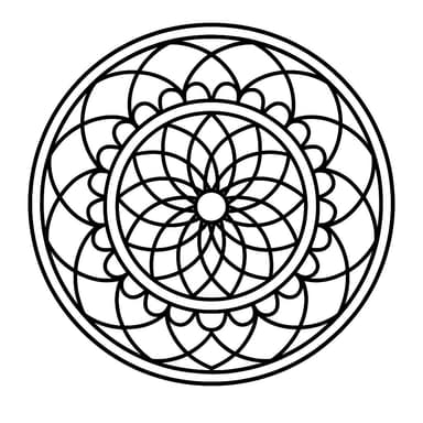 Mandala géométrique floral