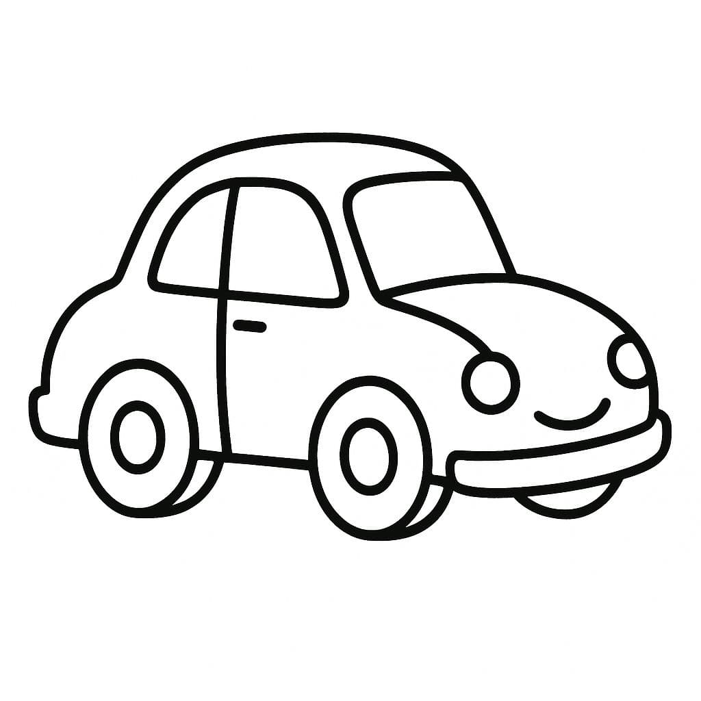 Petite voiture souriante