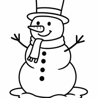 Bonhomme de neige joyeux
