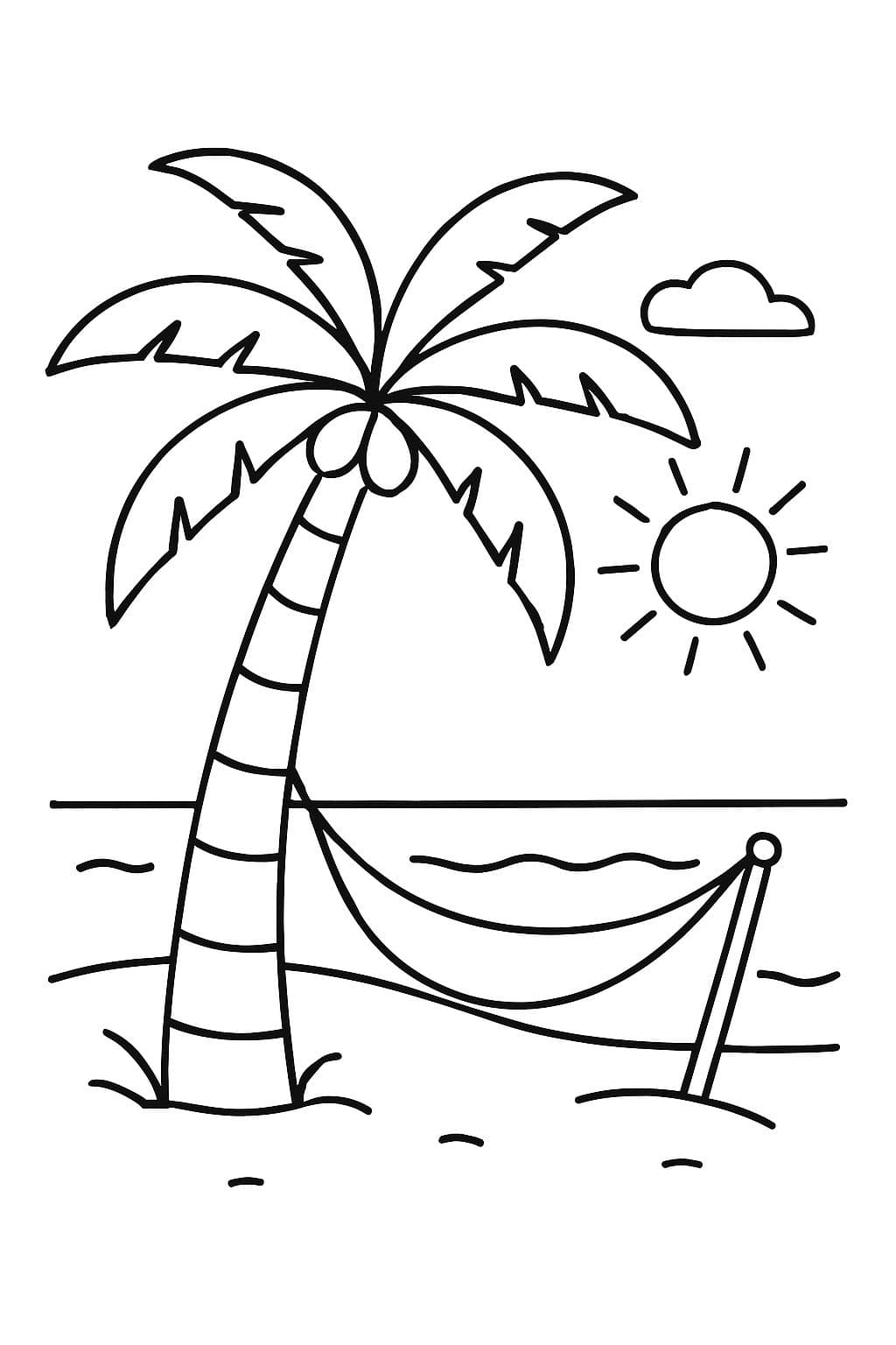 Tropical : palmier & hamac