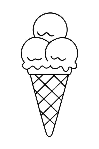 Cône triple glace
