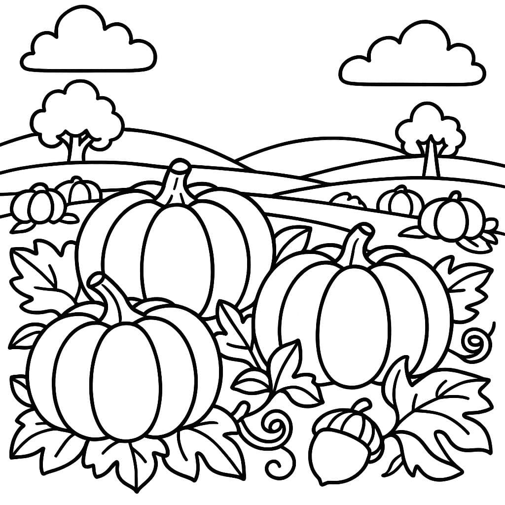 Champ de citrouilles