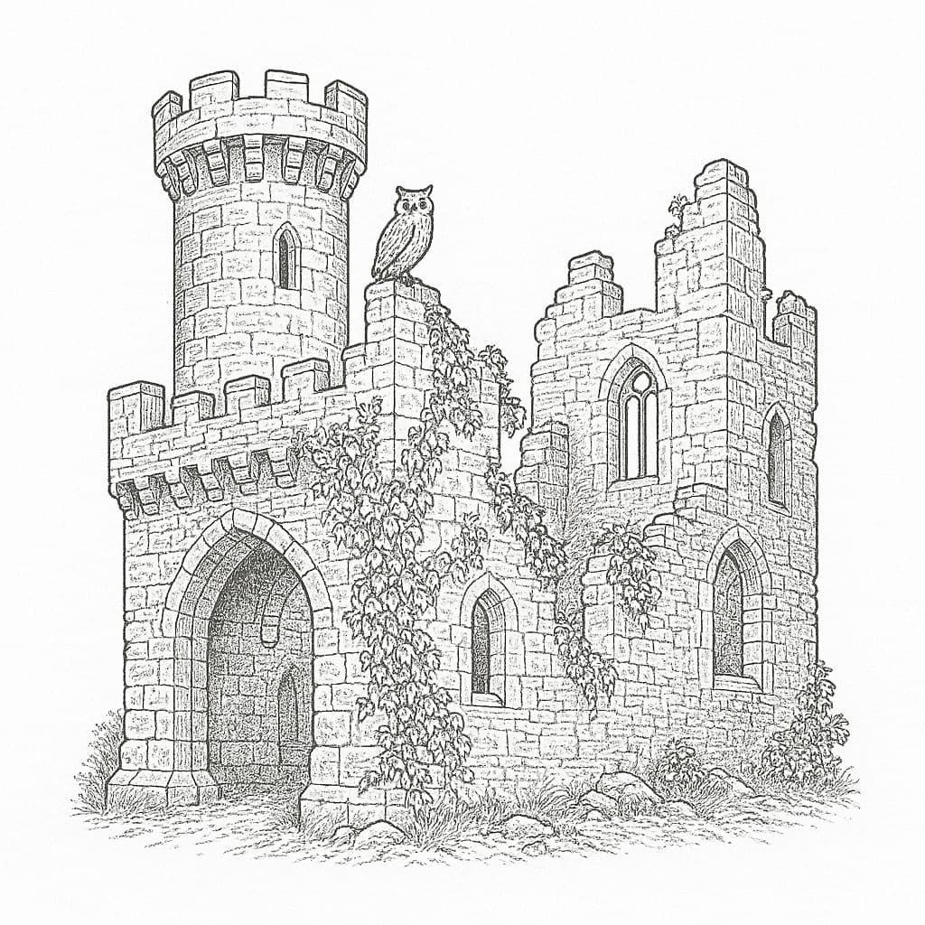 Château et hibou