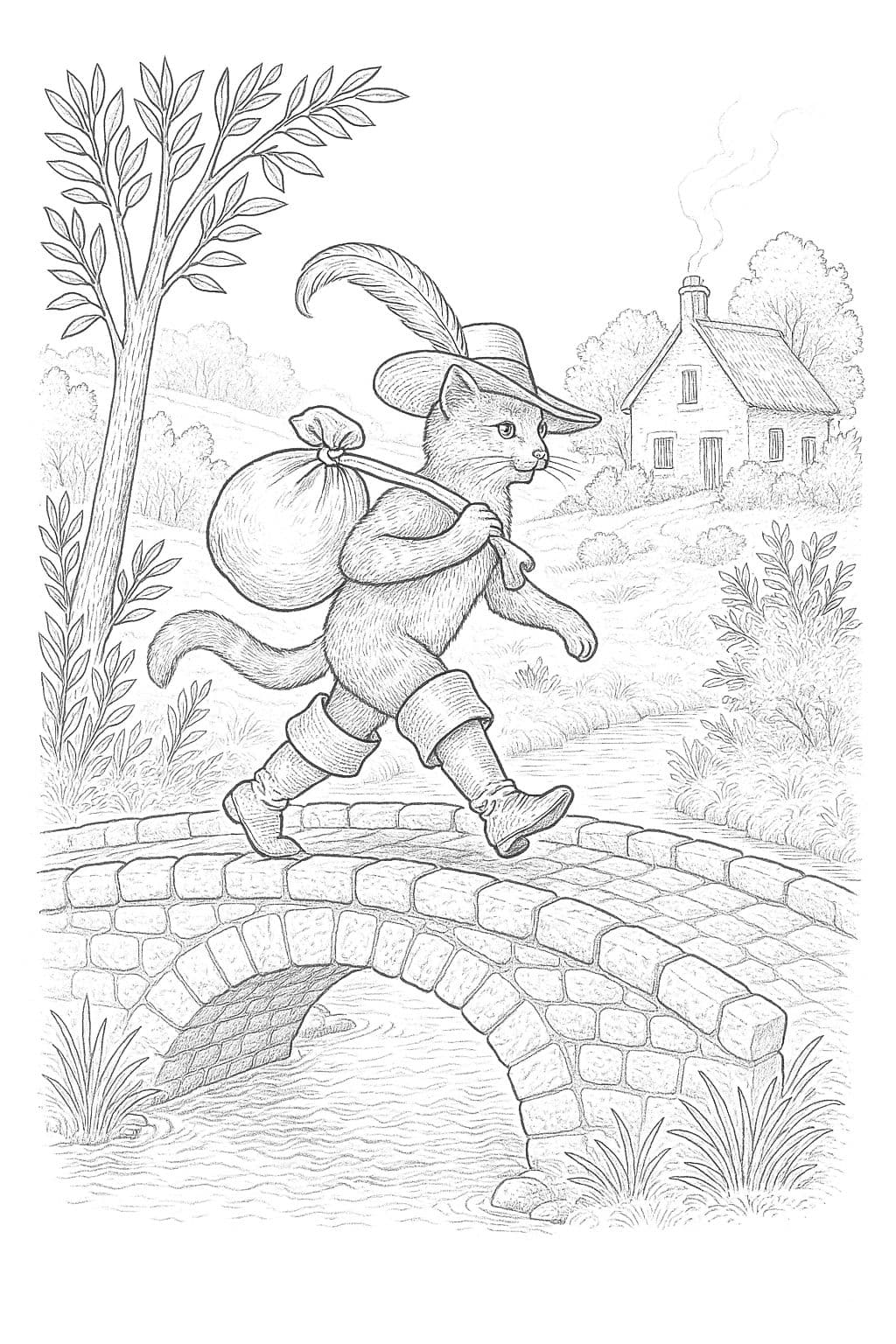 Chat Botté sur le Pont de Pierre