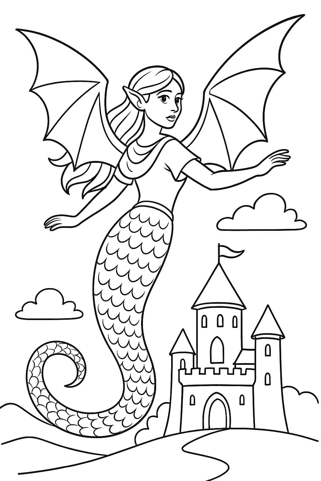 Mélusine s’envolant