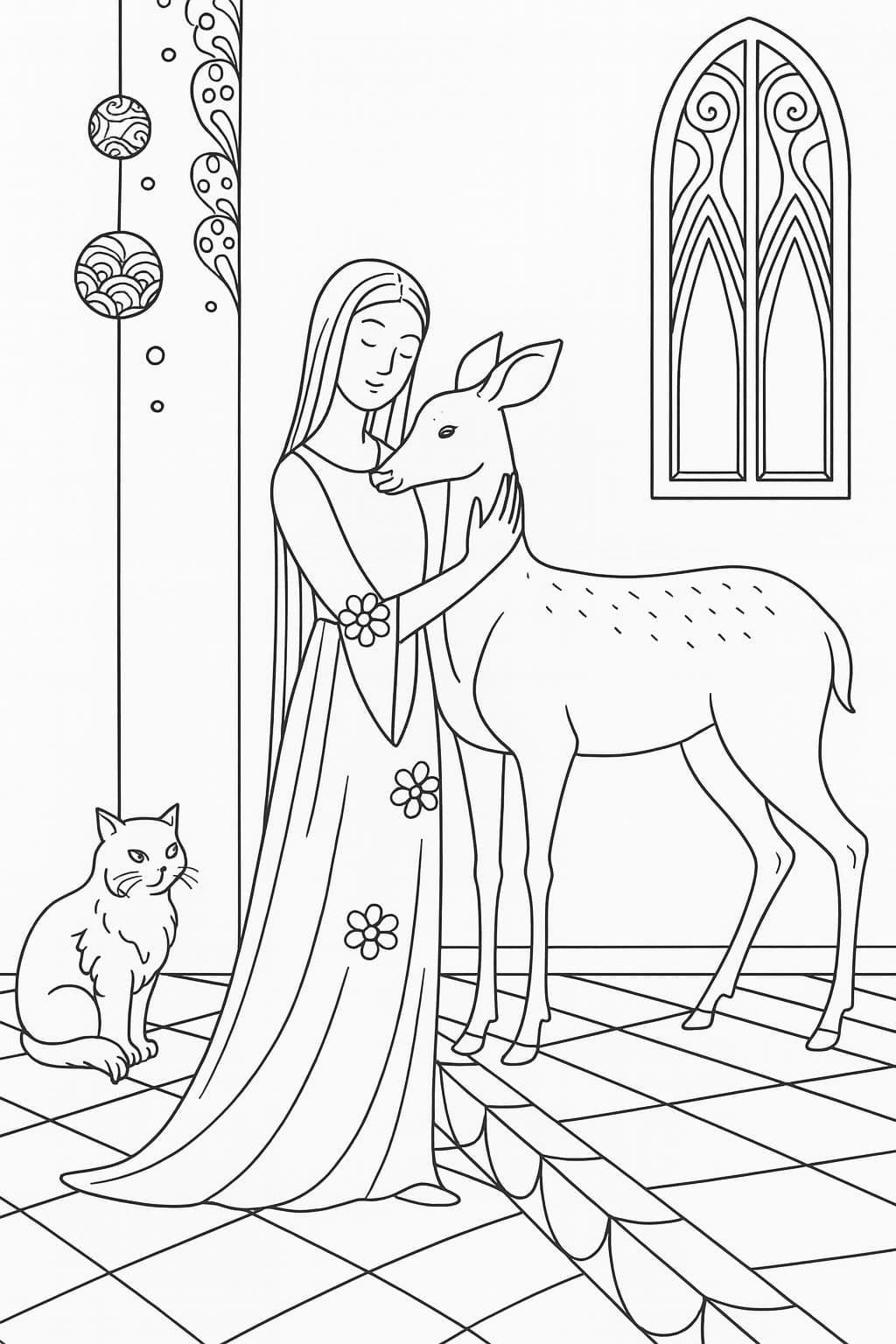 La Jeune Fille et la Biche – d’après Sterrett (1920)