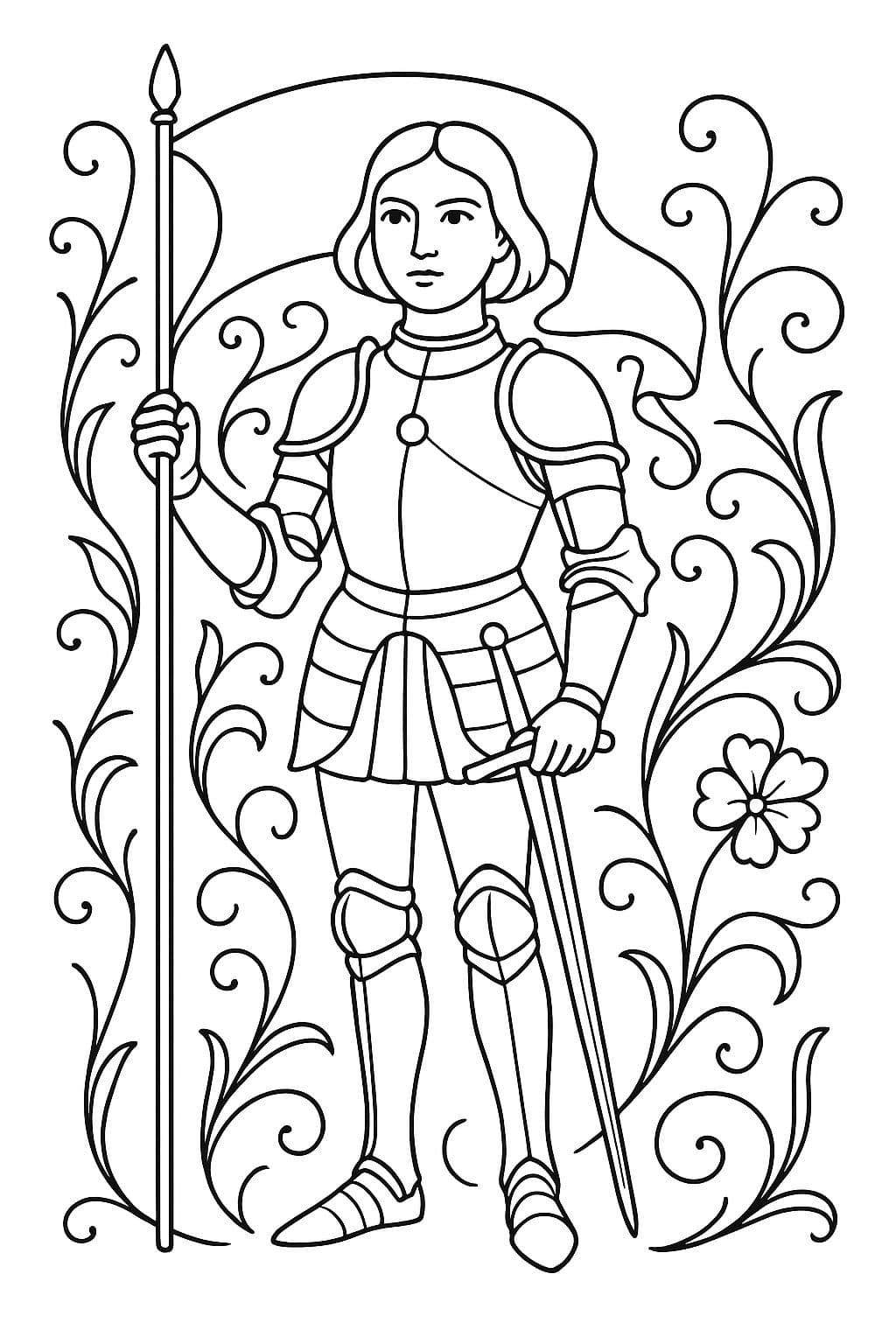 Jeanne d’Arc et les fleurs