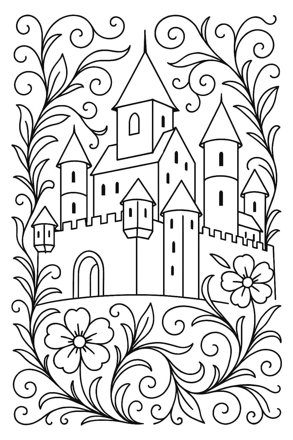 Château des rêves en fleurs