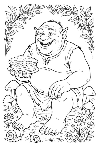 Ogre rigolo dans la clairière enchantée