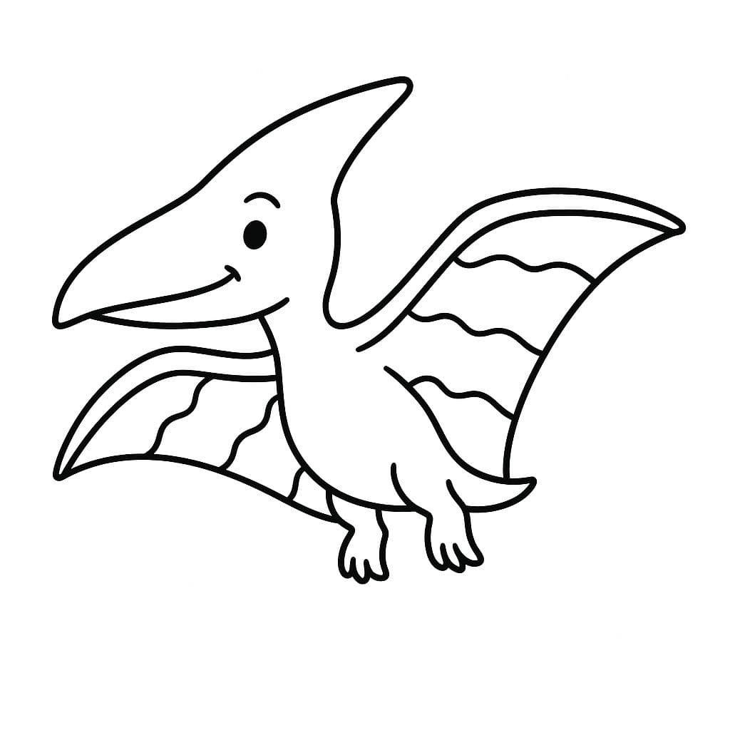 Ptérosaure à colorier