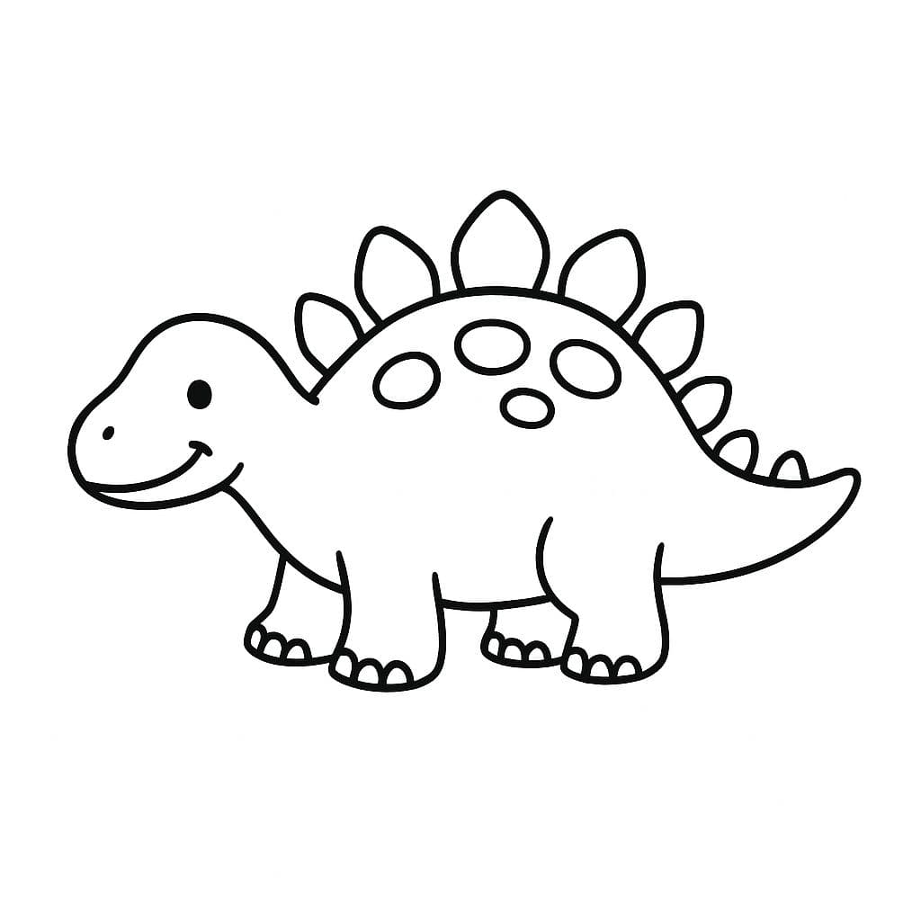 Stégosaure à colorier