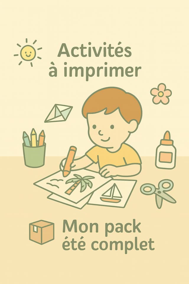 Pack d'activités d'Eté pour enfants (2-5 ans) - loto, cherche-et-trouve, jeu d'ombres, observation & imagier
