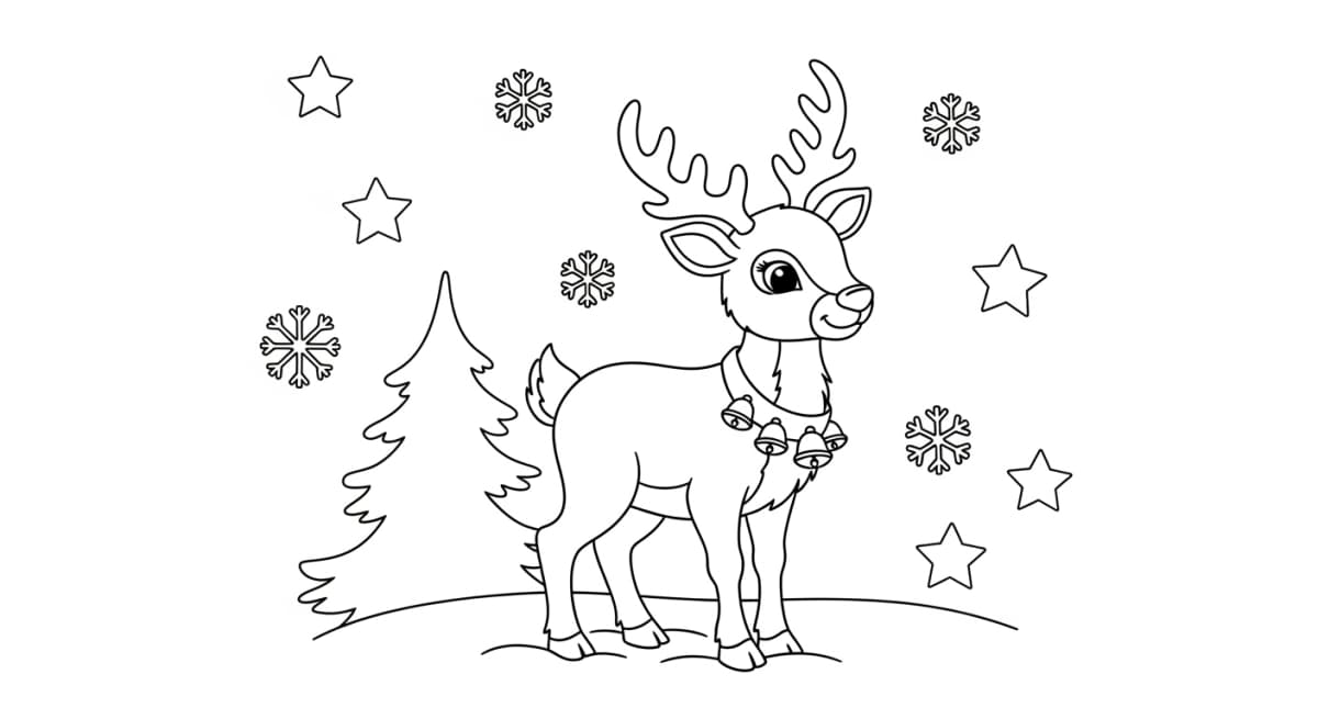 Le renne de Noël aux clochettes