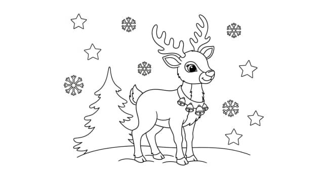 Le renne de Noël aux clochettes