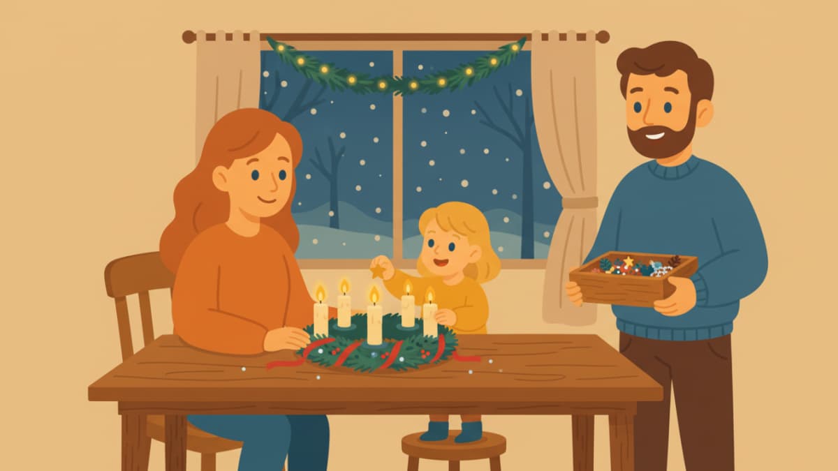 Préparer une couronne de l’Avent