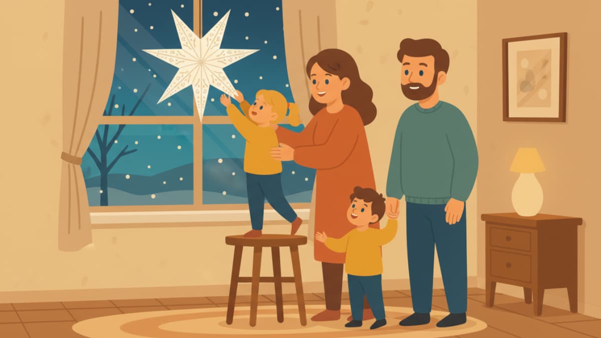 Fabriquer une étoile de Noël