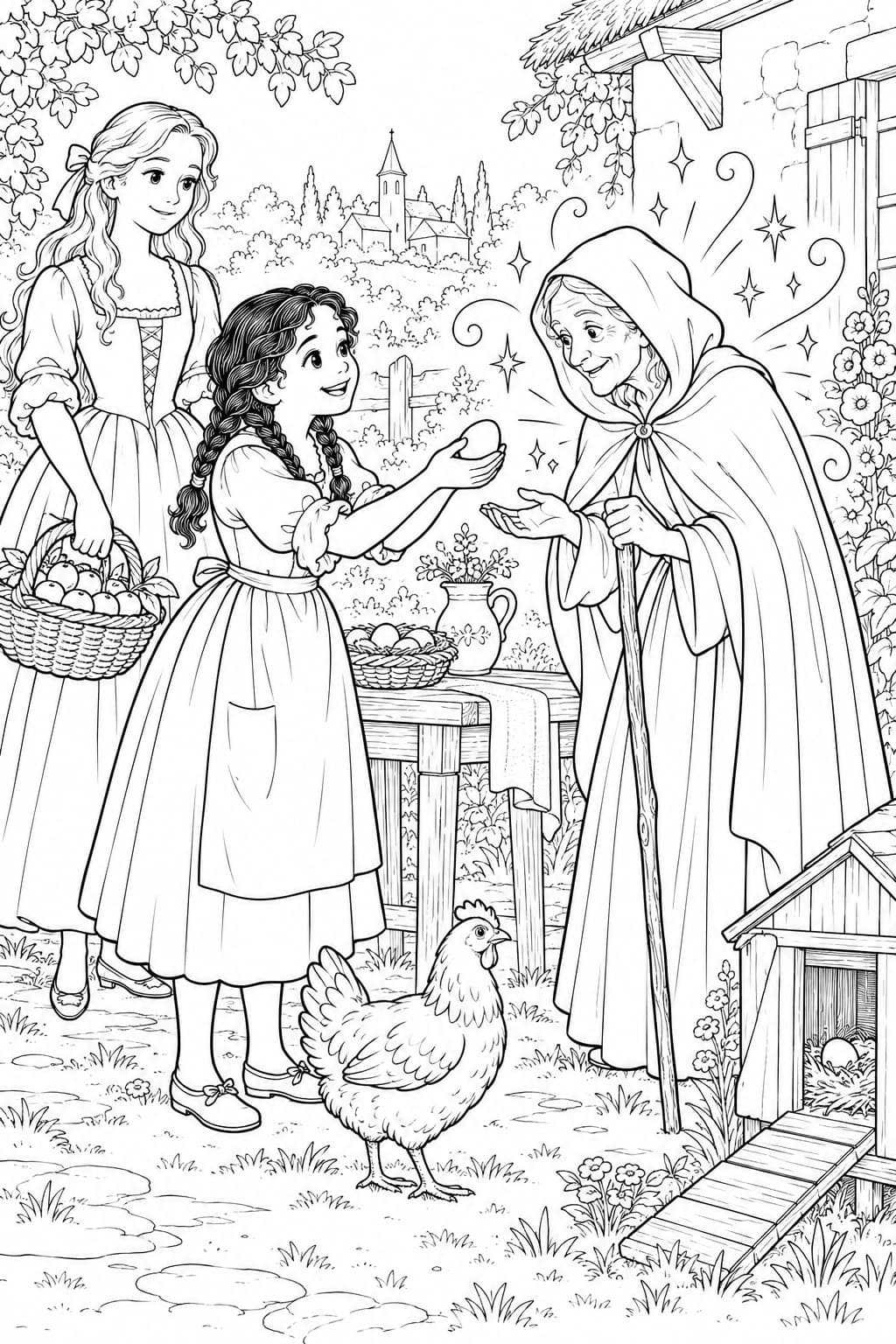 Coloriage de fée gratuit à imprimer